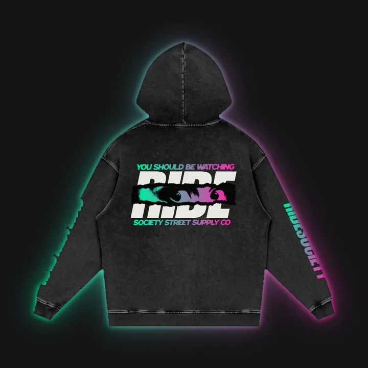RS Felonious gradient hoodie, dual rim glow